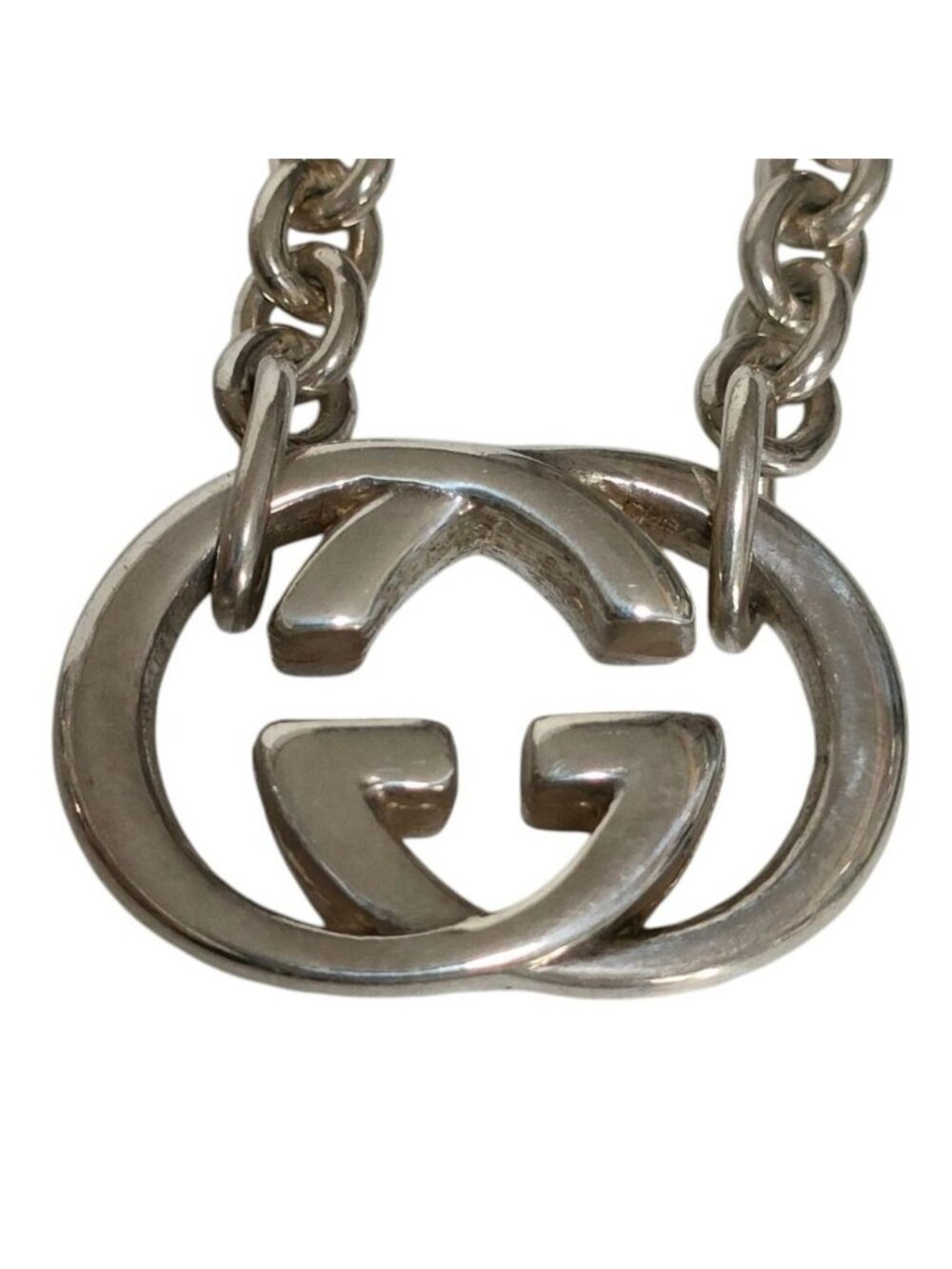 Gucci Interlocking G Chain Pendant Silver
